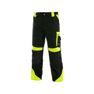 CXS SIRIUS BRIGHTON pánské Kalhoty pracovní do pasu zimní černá/žlutá 56-58